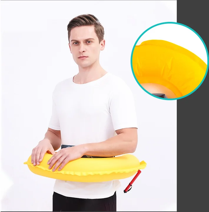 Stock Wholesale Auto Manuel Self-Inflating Buoyancy Aid Around the Waist PFD Kayak Watersports Pack Bag Life Vest Jacket Belt