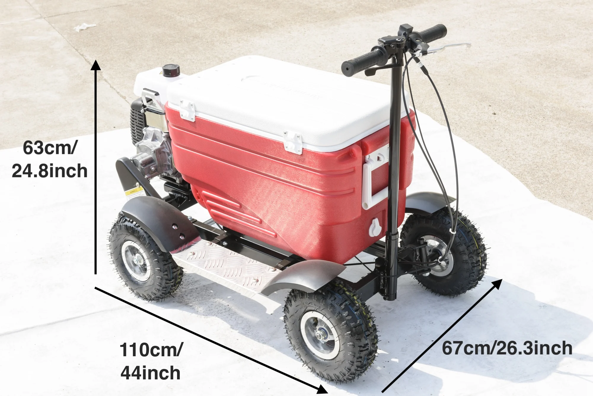 Factory Wholesale Price Gasoline Power 40cc Ride On Cooler Scooter For Adult Outdoor Using