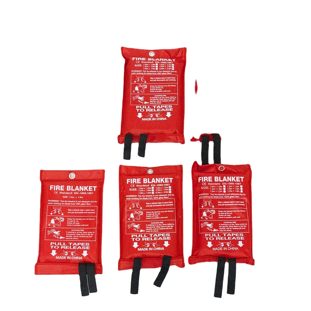 Fire Proof Blankets Fire Estinguisher Blanket Free Fire and Rescue Types of  Bag/box