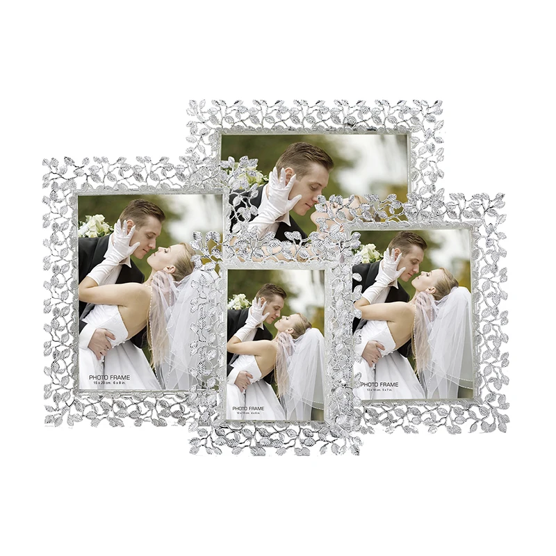 Silver Plated Photo Frame Zinc Alloy Frame  Picture Frames 4x6 Bulk