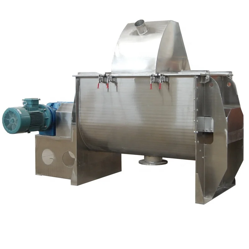 plastic powder flour mixer machines spiral mixer with liquid spraying and heating