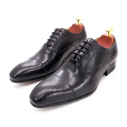 Wholesale Handmade Leather Shoes Men Office Lace Up Formal Dress Shoes