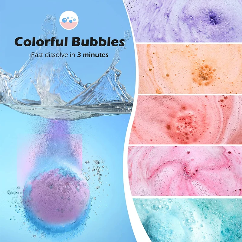  OEM Natural organic bathbombs vegan bubble colorful fizzy custom bath fizzies bombs gift set spa fizzer