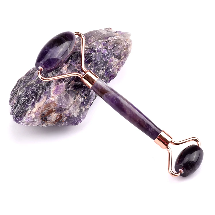 2021 Amazon hot selling premium quality anti-aging facial beauty amethyst morocco with gold silver intergrated frame