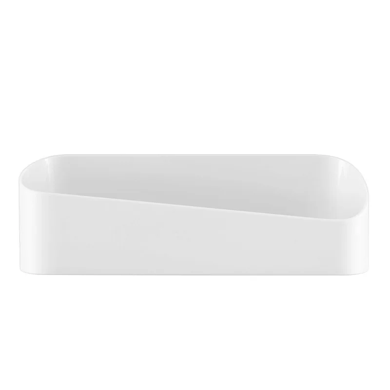 Wholesale multifunctional Single Tier Plastic Storage Shelf Wall Hanging Design Strong Paste Perforation-Free Geometric Shape