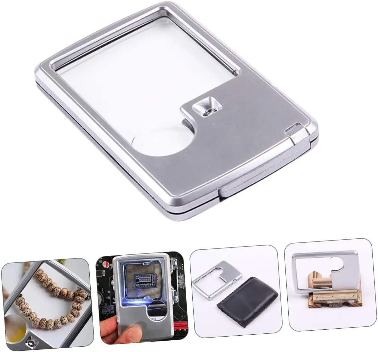Handheld Magnifying Mirror Nose Hair Trimmer Kids Magnifying Glasses Gas Washing Bottle Tiger Ribbon Led Magnifying Glass Lens