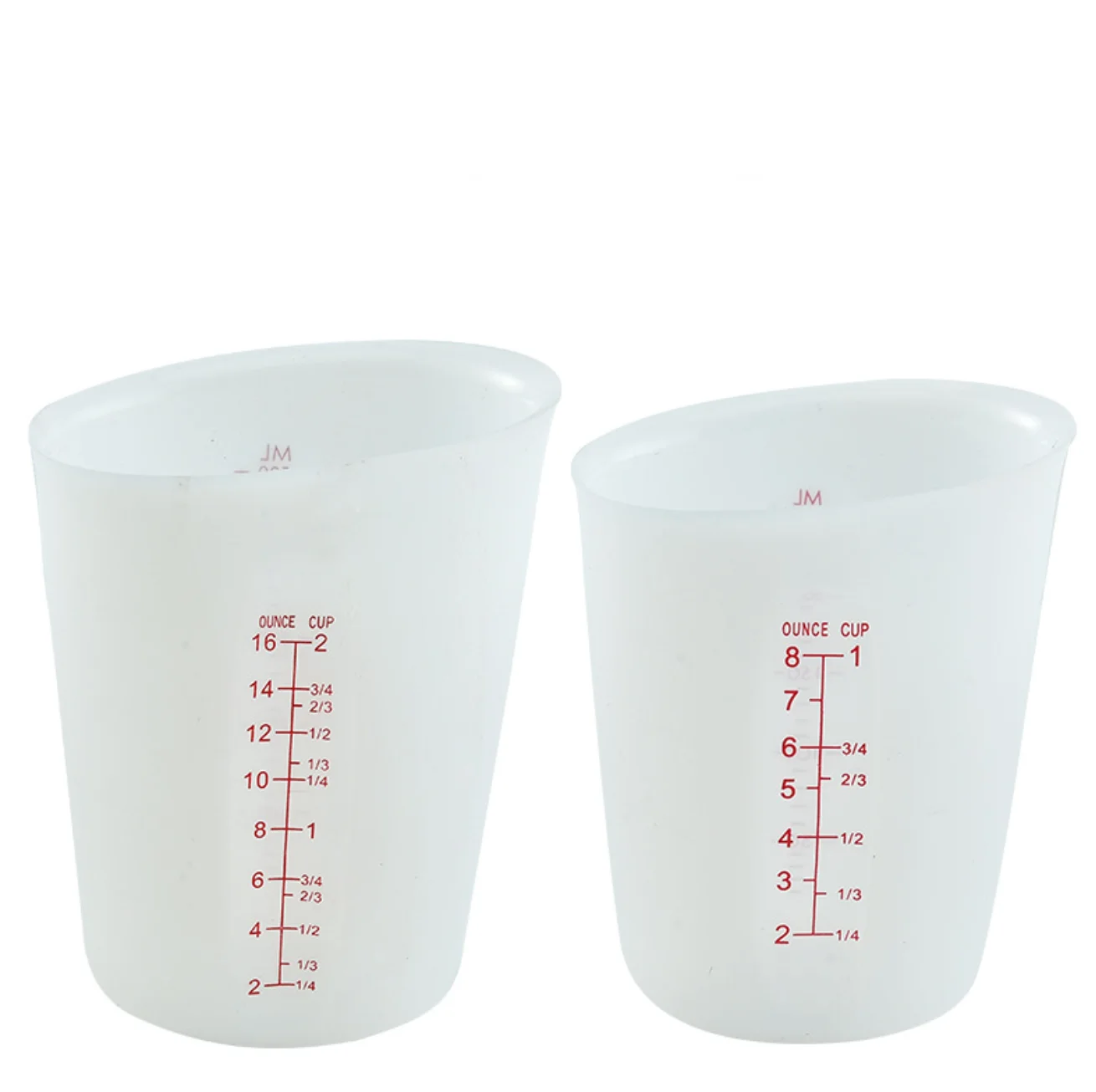 250ml 500ml food grade BPA free measuring folding cups silicone for resin
