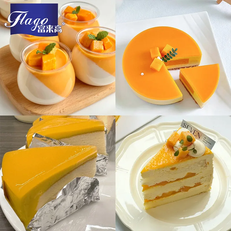 fruits powder food grade bulk instant drink Mango Flavor Pudding Powder