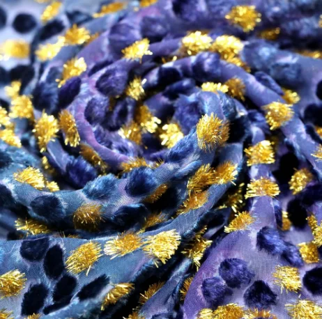 Новое поступление 2021, многометаллическая жаккардовая бархатная ткань Fareastex, шелковая ткань для выгорания, бархат с люрексом, шелковая ткань