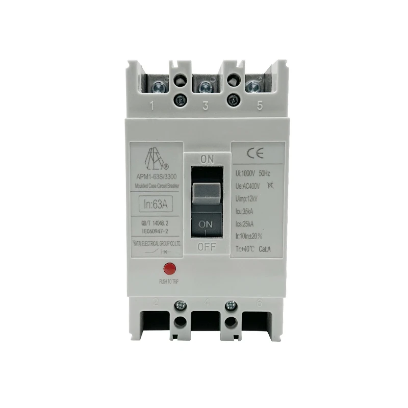 APM1-63S 3300 Hot Selling Cheap Custom 100a 125a 250a 3Pole 4 Pole MCCB Molded Case Circuit Breaker