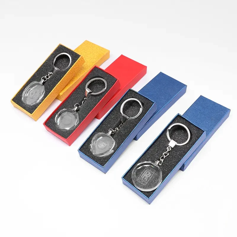 Factory Wholesale Sale Crystal Key Chain Colorful Customized Led Keychain Small Flashlight Light