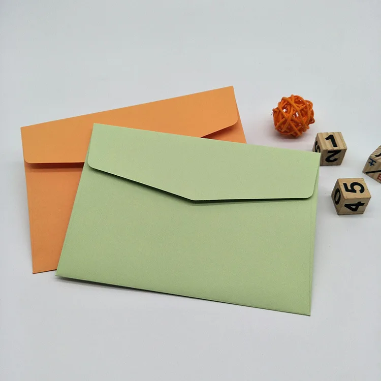 Nice design many colors colorful customized size pink green paper voucher envelope