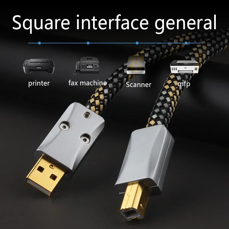 Hi-End USB audio cable data DAC hifi cable A-B usb cable made of OFC 4 cord