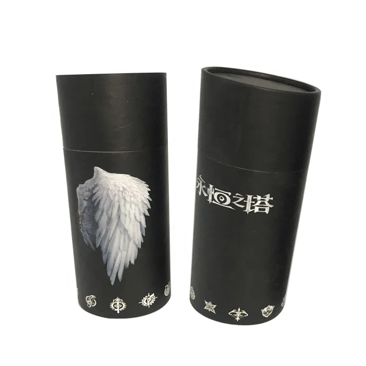 Роскошная подарочная картонная туба черного чая, круглая цилиндрическая упаковочная коробка