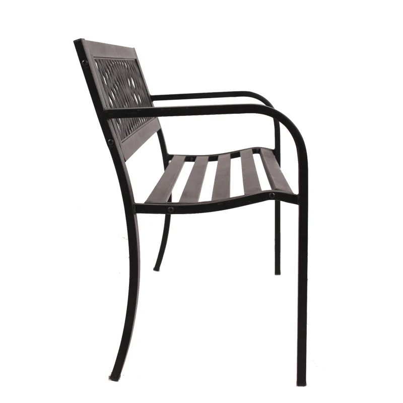 Outdoor Furniture Garden Beaches Park Mental Double Seat Bench Patio Beaches