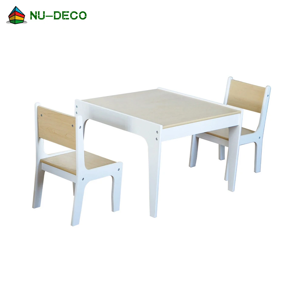wooden buff writing school study table games play desk children furniture