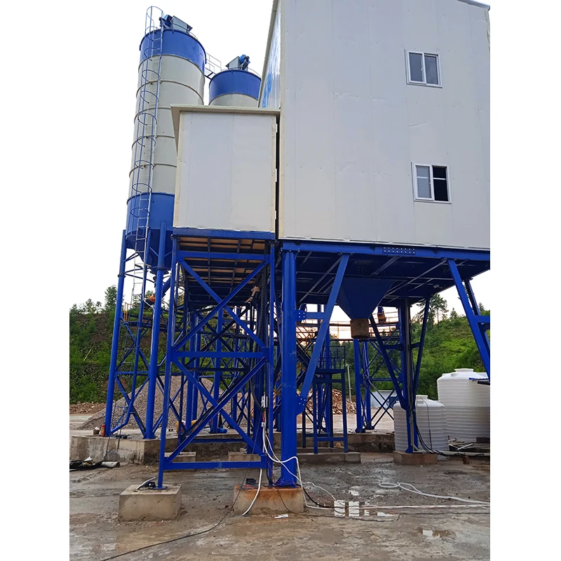 Construction Machinery Concrete Plant Stationary JS3000 Double Shaft Concrete Mixer HLS180 Stationary Concrete Batching Plant