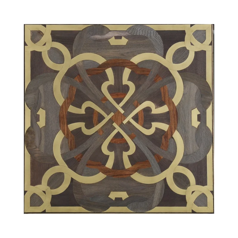 Modern Metal Parquet Designs: Handcrafted Luxury Brass and stainless steel Flooring wood parquet