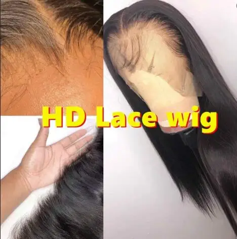 hd lace front wig invisible lace high quality 100% human hair wig raw virgin cuticle aligned hair