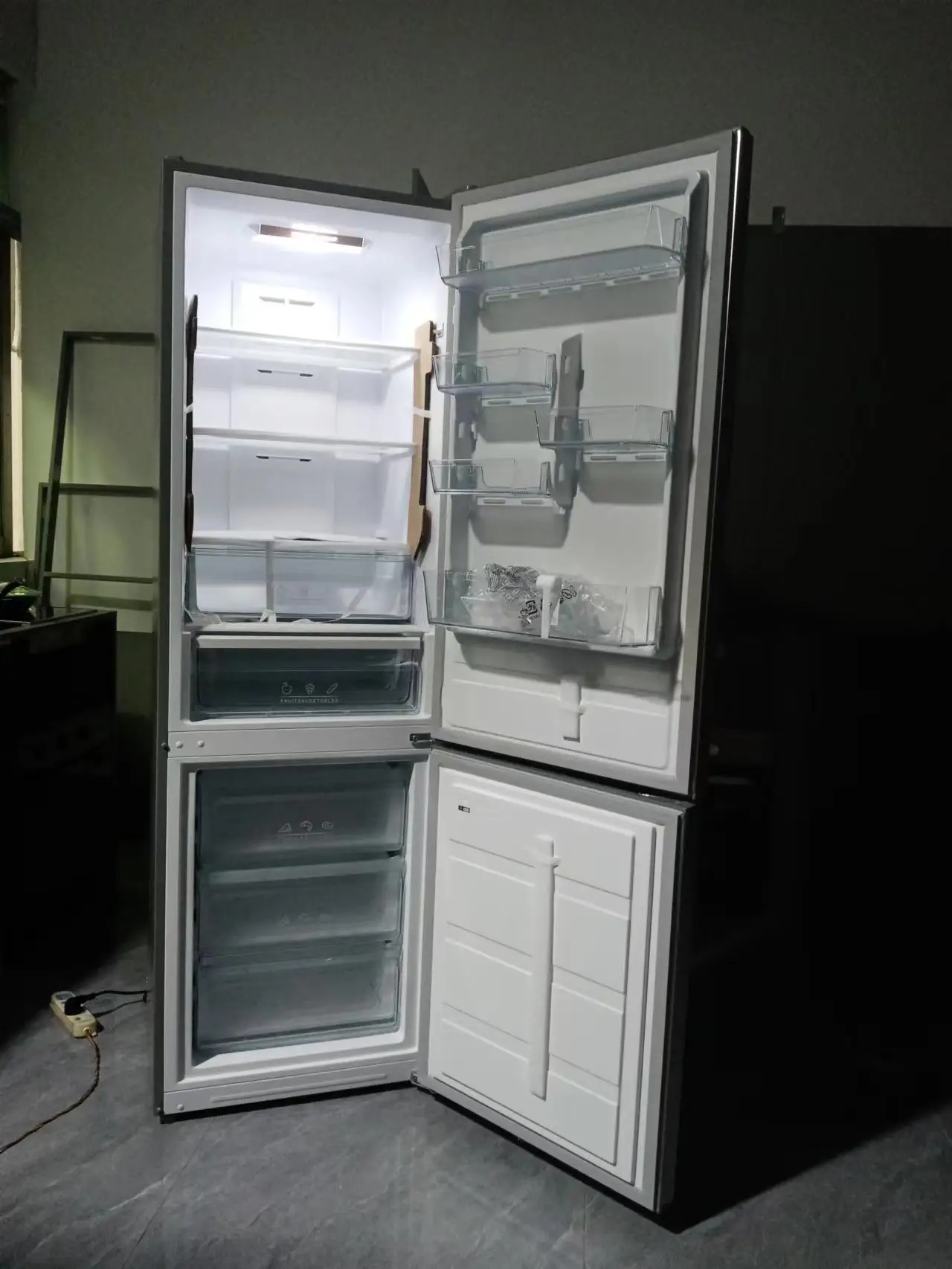 310L Freestanding refrigerator Fridge 224L, Freezer 86L,Silver