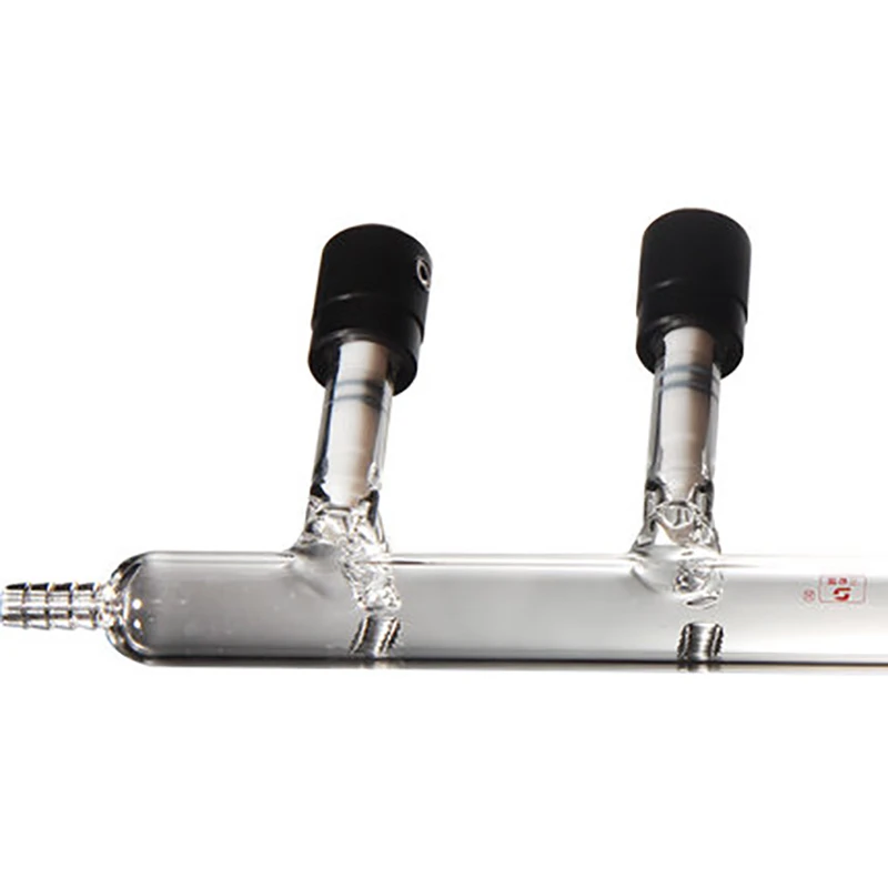 Lab Supplies Glass Simgle/Double Manifold Vacuum Gas Distributor for Schlenk Line with 3/4/5/6-Ports PTFE/Glass  Stopcocks