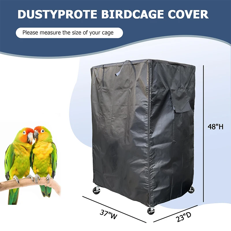 Factory Direct Custom  Birdcage Cover 420d Oxford cloth Universal Bird Cage Cover Good Night Blackout,Washable Parrot Cage Cover