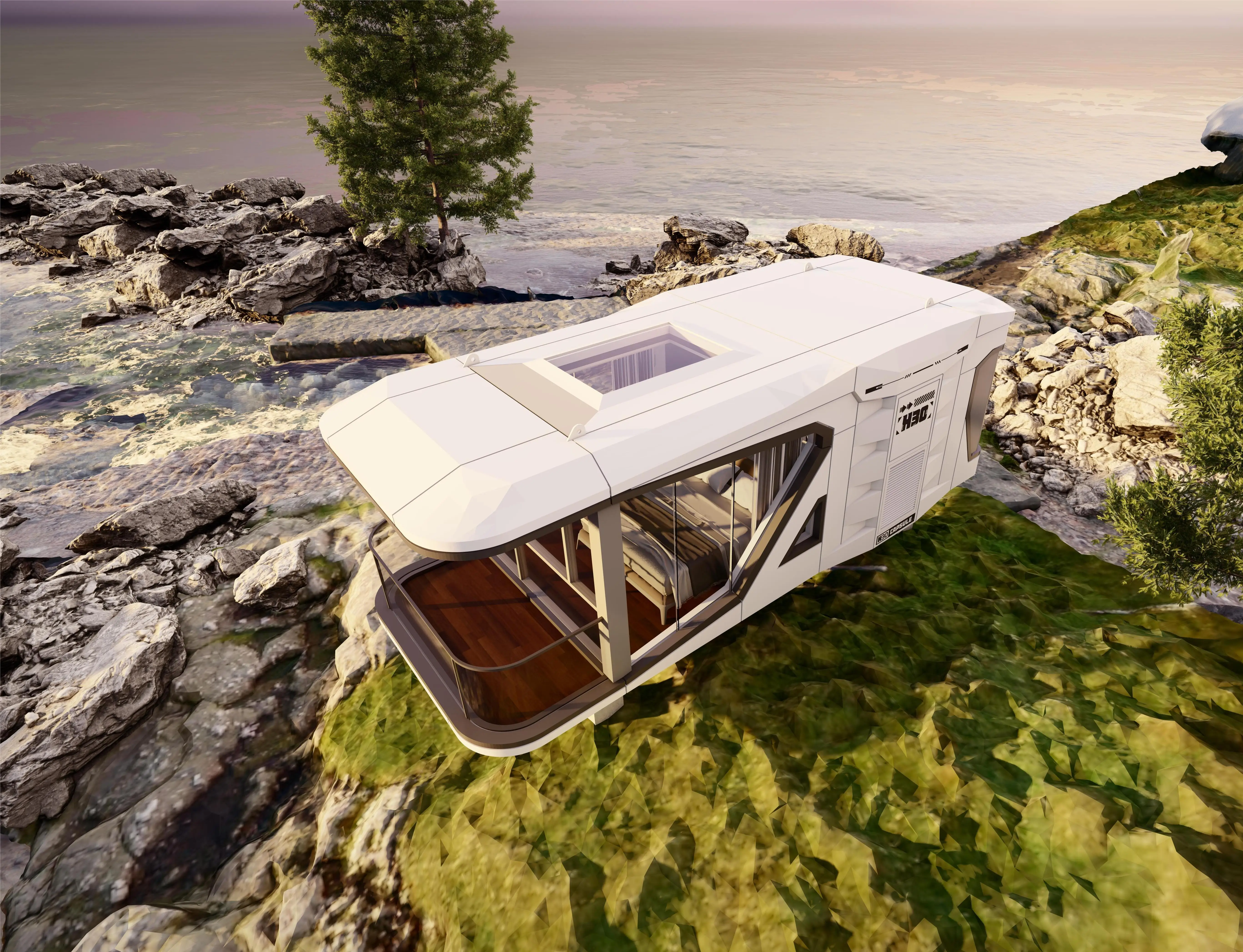 Customized Outdoor Camping Prefab Tiny House Mobile Space Capsule Hotel Family Capsule House