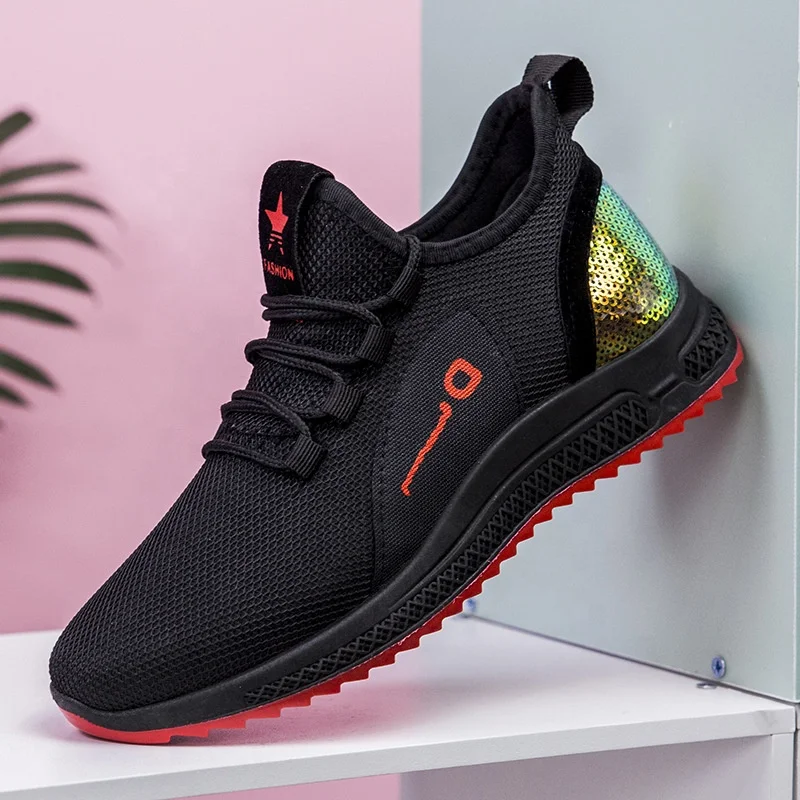 Factory wholesale black shoes men fashion sport footwears