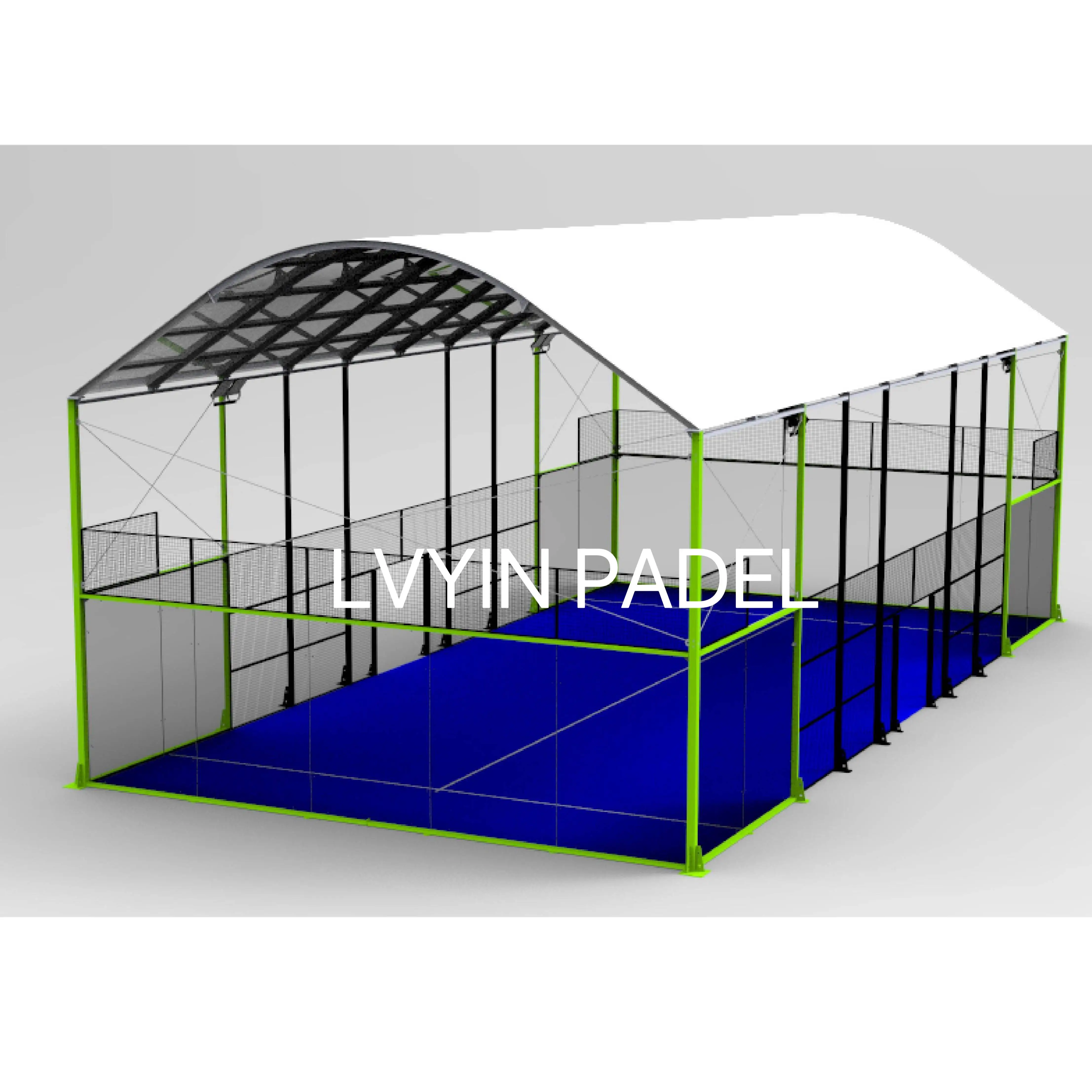 New Design Padel Tennis Court Cover Padel Court Rain Cover Roofed Padel Courts