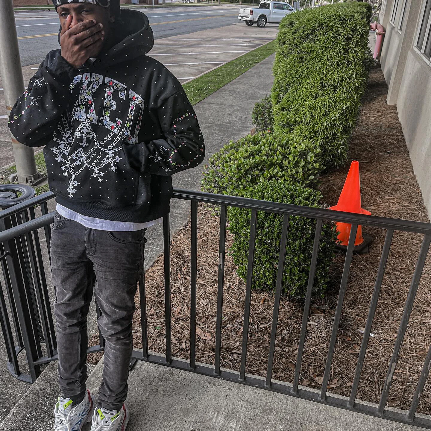 Oem Custom Rhinestone Dtg Print Logo French Terry Oversized Heavy Cotton Acid Wash Sun Faded Men Hoodies Vintage Sweatsuits