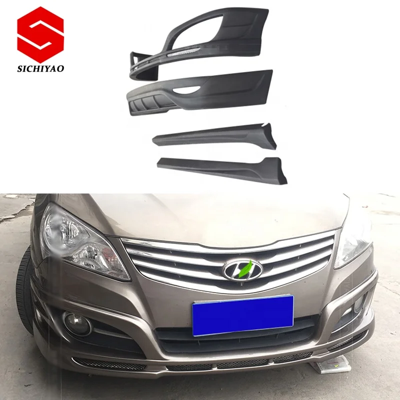 For Hyundai Accent body kit 2011-2013 Accent Front lip bumper Rear lip Side skirt High quality PP material