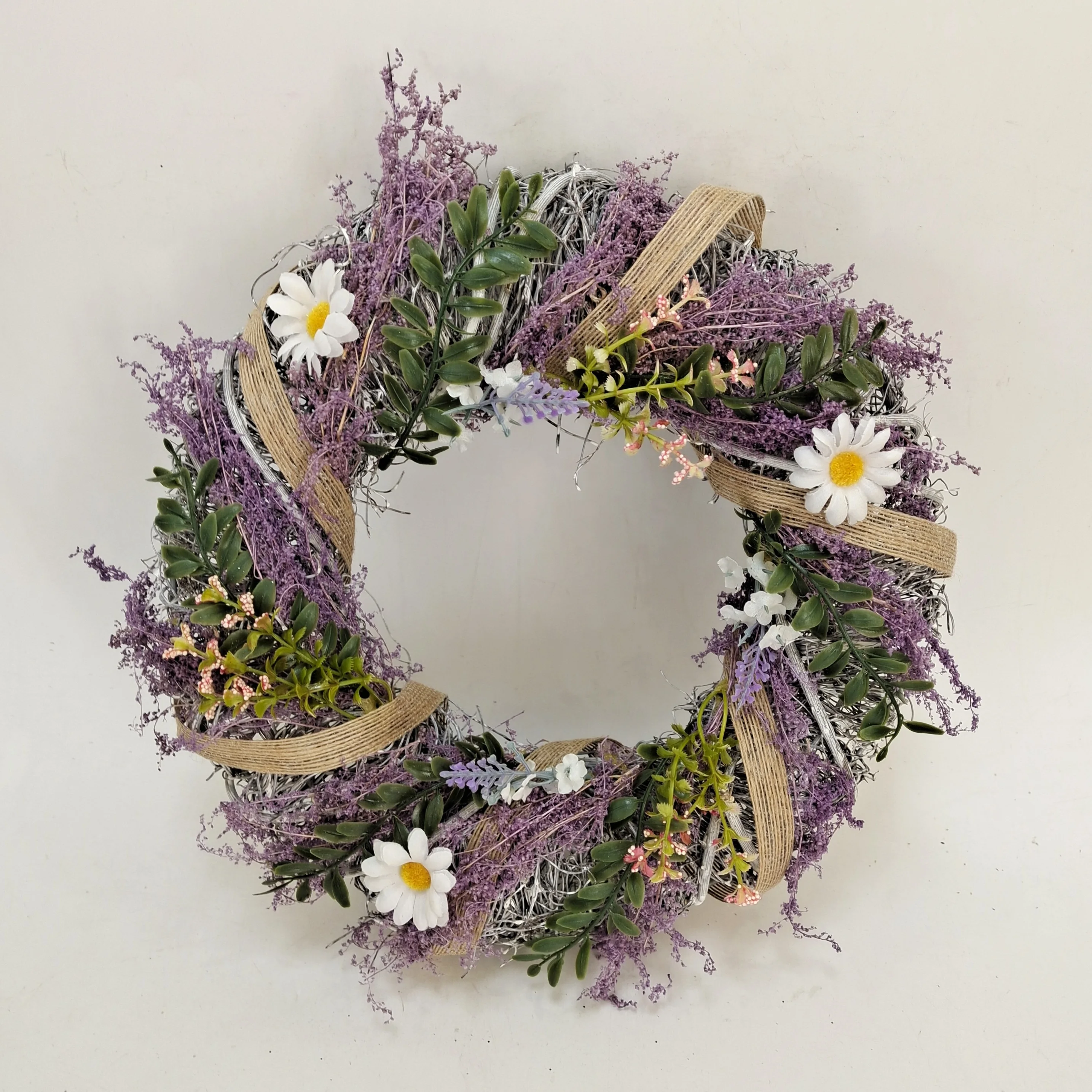GY BSCI Manufacturer Supply Handmade Artificial Summer Decoration Home Spring Wreath