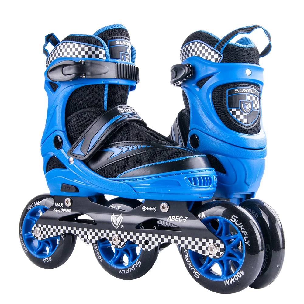 Rubber wheels 84mm 100mm with light up Adjustable size inline skates for kids and adults