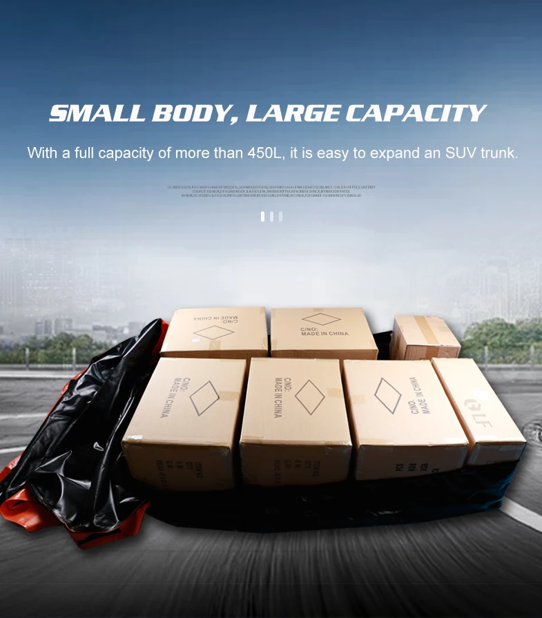 Universal Custom Luggage Trunk Storage Car Roof Carrier Bag 450L Capacity Waterproof Car Roof Bag