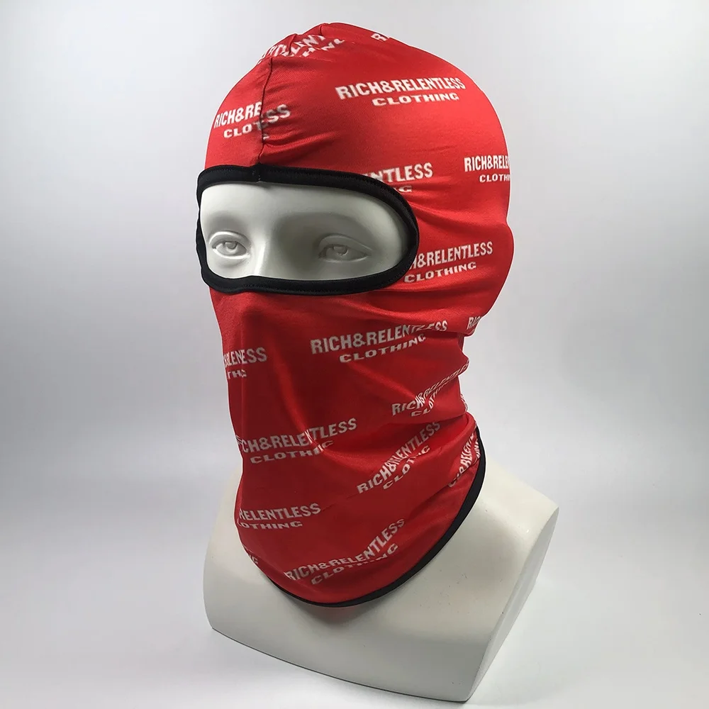 OEM new product acrylic unisex summer one hole cycling balaclava custom sublimation printing design polyester spandex ski mask