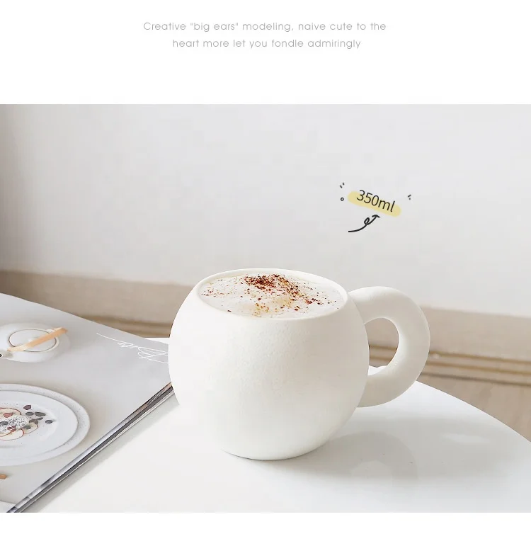 Business Holiday Gift White Tea Cups Creative 2024 New Nordic Ins Globe Planet 11oz Black Ceramic Coffee Mug