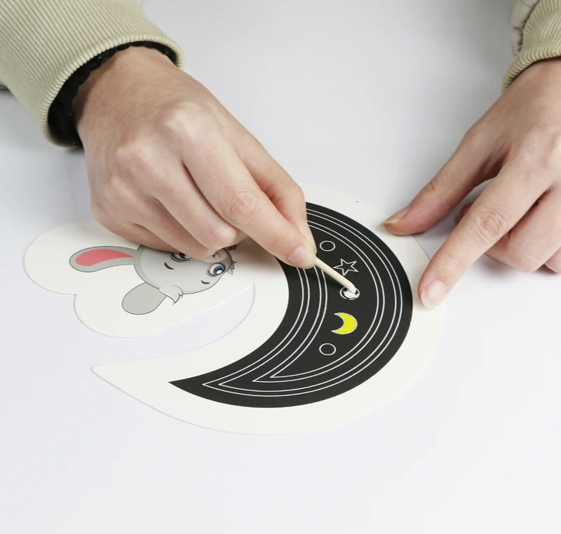 CUSTOM DIY Paper Toys Foil Fun Art and Scratch Paper Art Educational Toys Paper Crafts for Kids