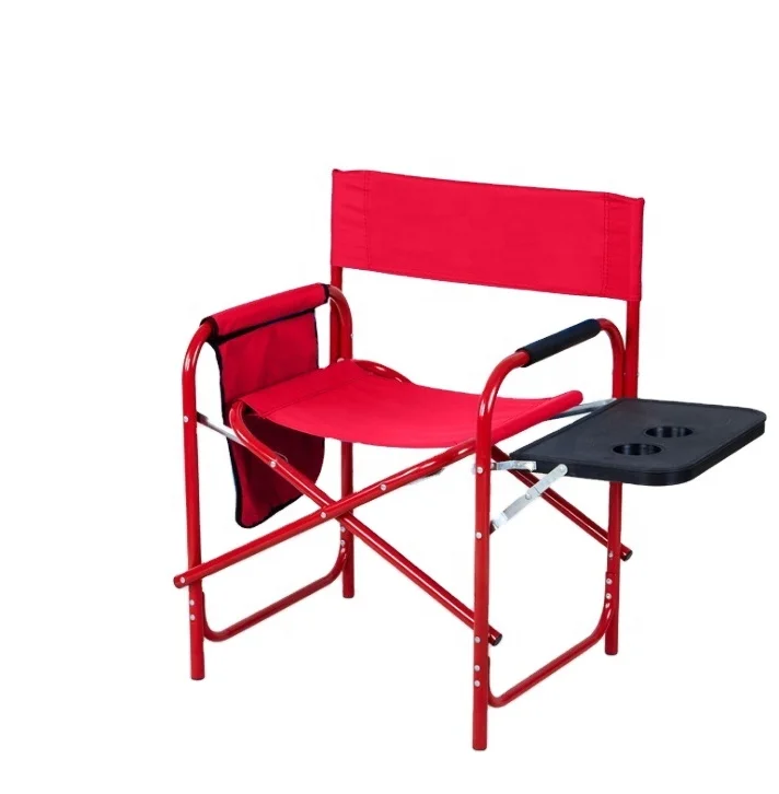 Outdoor 600D Fabric 22mm Tube Folding Customized Camping Chair Luxury Director Chair