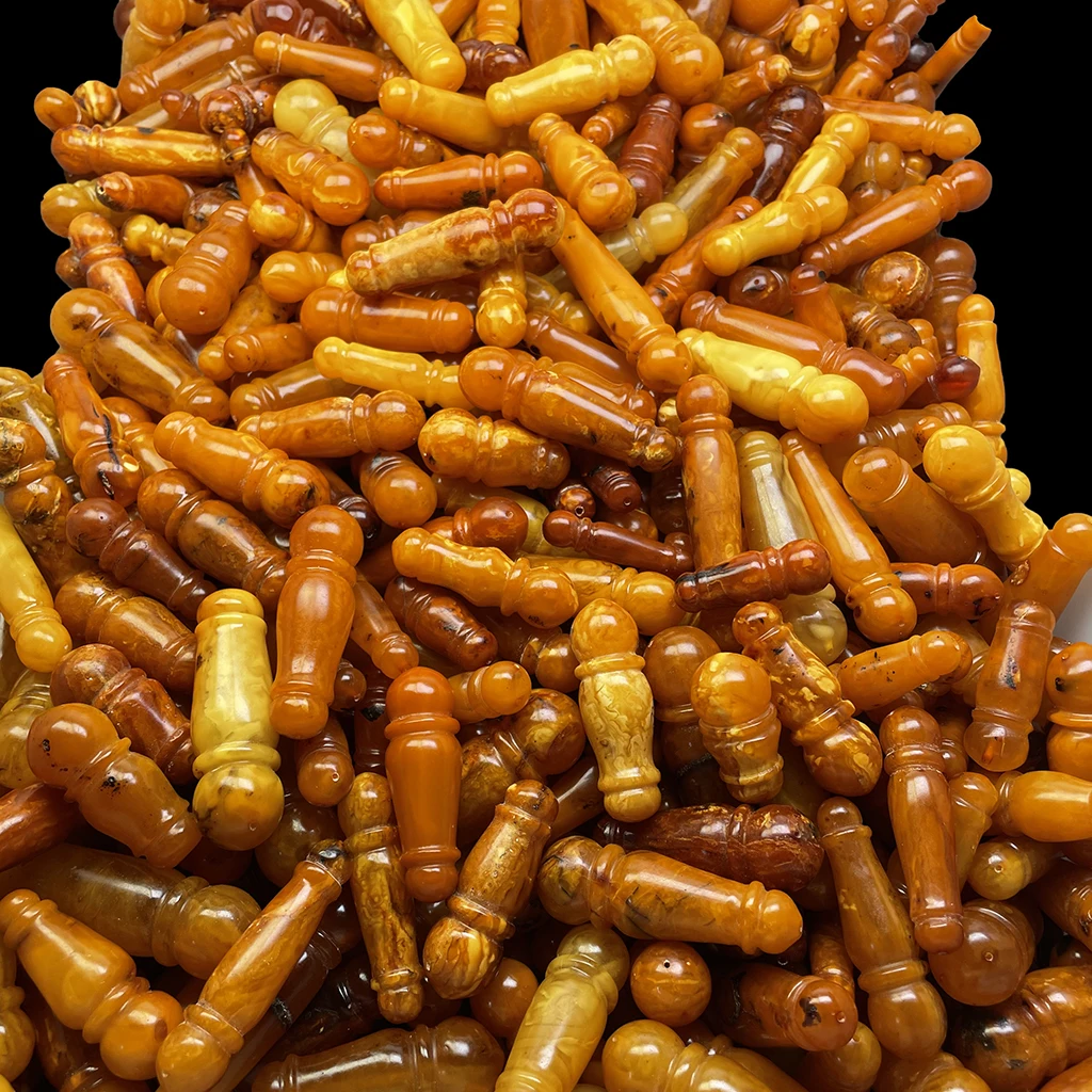 Natural amber stone processed white amber jewelry circular Muslim beads 8-16mm red flower tiger skin Imam Taisbiha