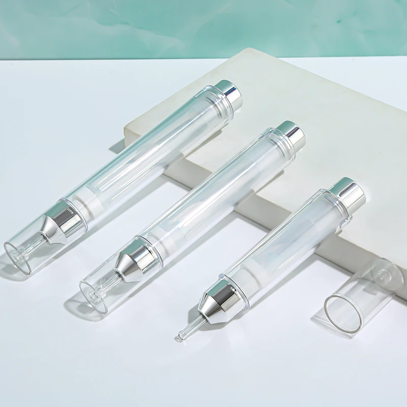 5ml 10ml 15 ml Cosmetic Empty Syringe Applicator Plastic Shaped Airless Bottle Dropper Syringe For Eye Cream