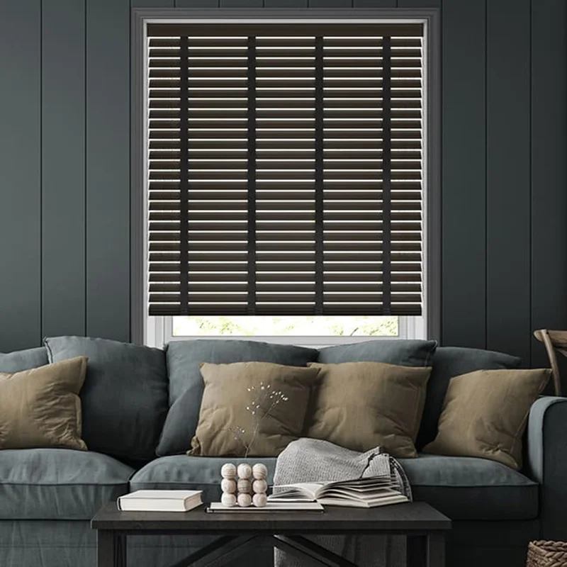Wholesale cheap price modern office wood blinds curtain cordless/manual and electric wooden blinds for windows