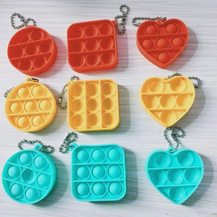 
2021 New Smallest Pop It Press Fidget Toy Stress Relief Hand Toys Tie Dye Bubble Mini Size Silicone Push Pop It Too Go For Tot 
