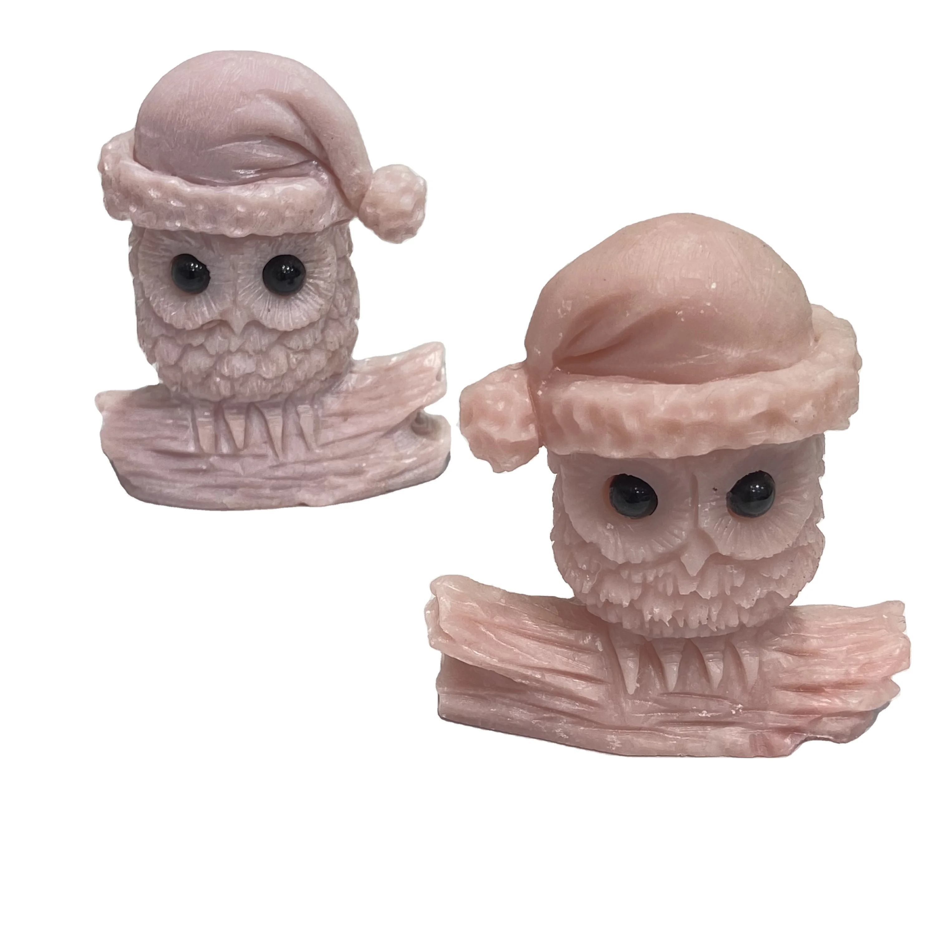 
Новый ремесленный дисплей, натуральный кристалл, кварц, резной розовый, Opel, сова, Рождество 