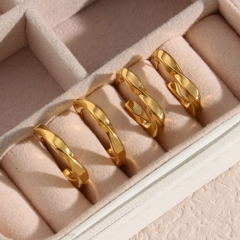 hot sales wholesale stainless steel 18k gold plated petal flower for women trendy dangle earrings fine jewelry