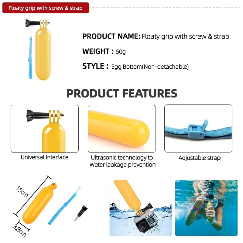 Kytuwy Accessories Universal Travel Bag Set Basic Accessory Sports Action Camera kit for GoPro Hero 10 9 8 4K