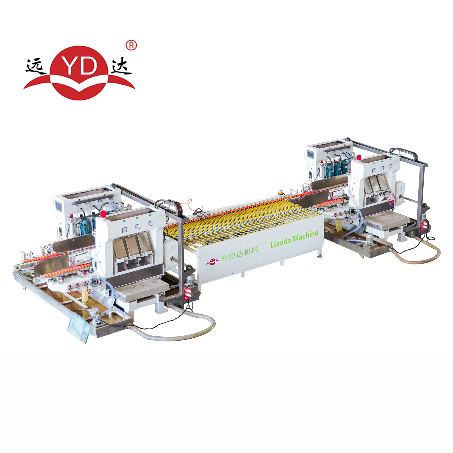 Automatic 6 Motors Glass Double Line Pencil Edge Grinding Machine Production Line