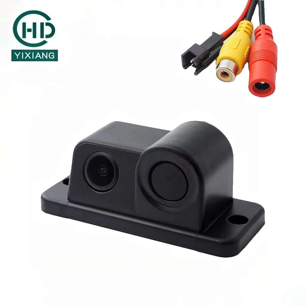 2 in 1 Video Parking Sensor for car Universal Vehicle reverse camera WIth 1 radar detector sensor buzzer warning