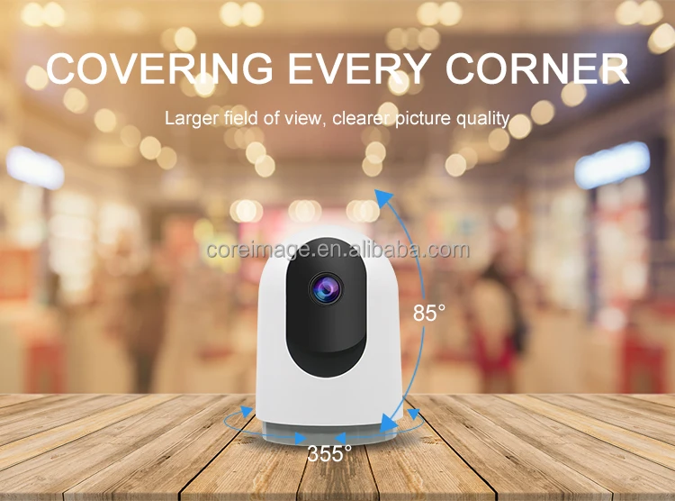 Tuya Smart Life APP Remote control Indoor Two Way Audio Wireless Security HD CMOS WiFi IP Camera 128GB TF card Max