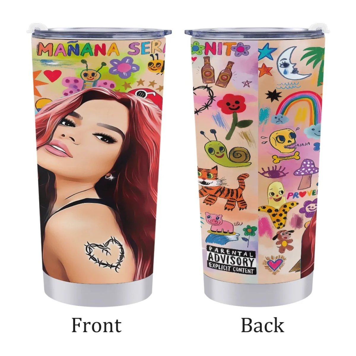 2023 Hot SellCustom Logo Karolg Manana Sear Bonito Metal Type Tumbler Cup Stainless Steel 600ML Car Cup  Large Capacity