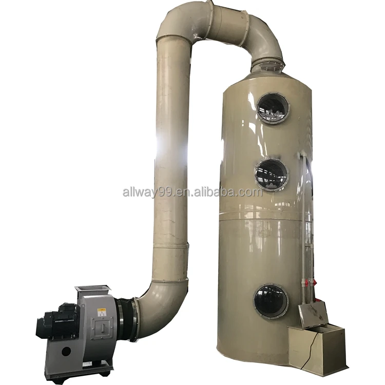 Professional Production Air Scrubber Absorption Tower Acid Fume Scrubbing System Odor disposal system with CE